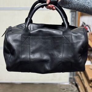Tecovas Classic Black Leather Duffel Bag